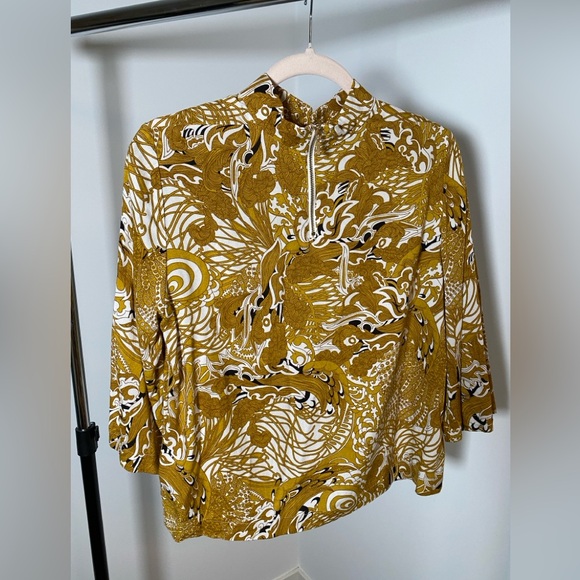 H&M Printed High-Neck Blouse (Size US 10) - Picture 5 of 9